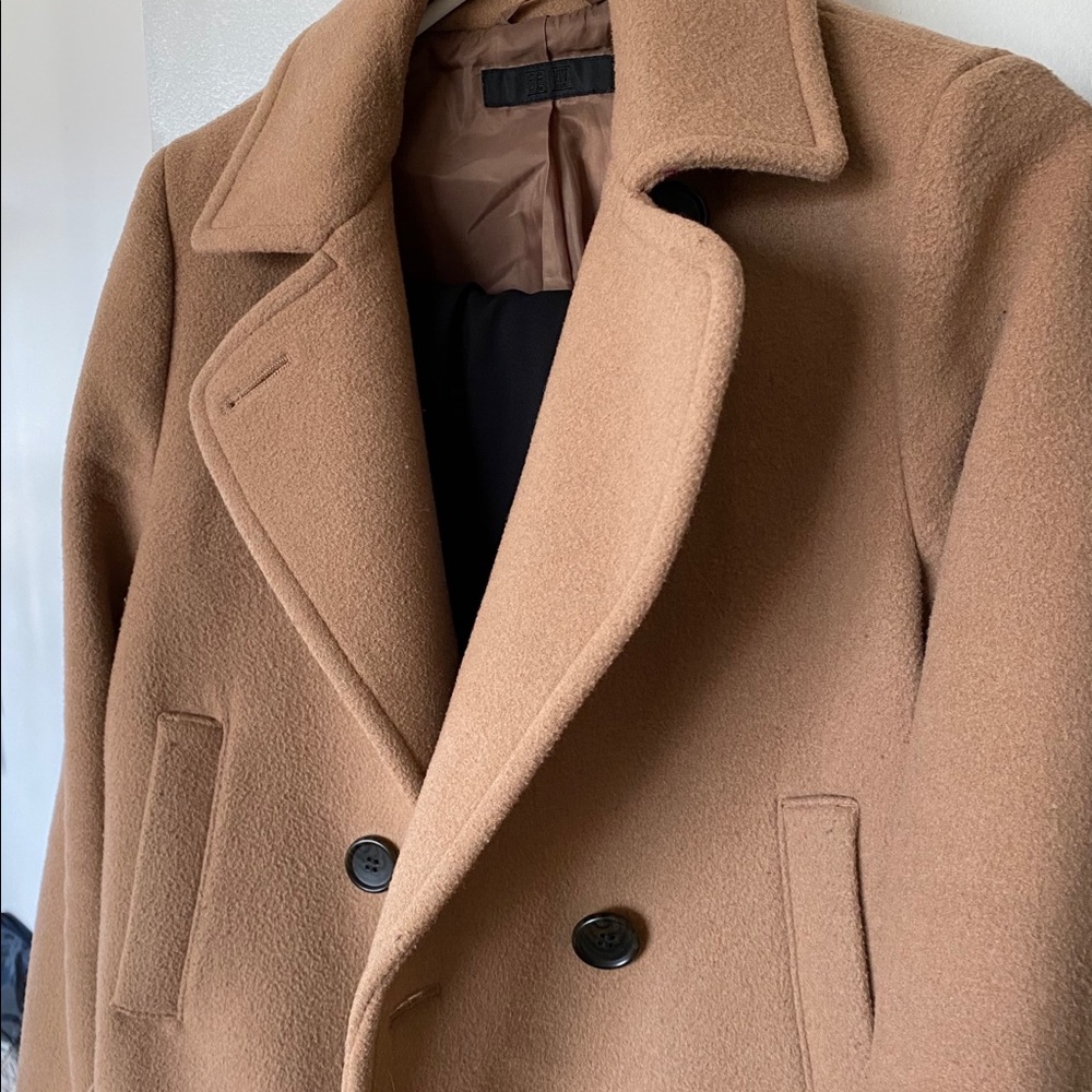 Uniqlo camel peacoat 3 / 4 length size XS